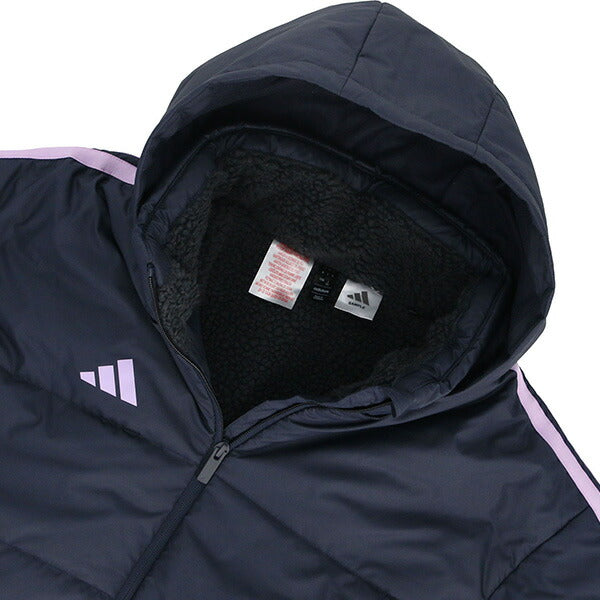 アディダスadidasジュニアMHボアロングコートVS459サッカーフットサルベンチコート防寒フード子供用