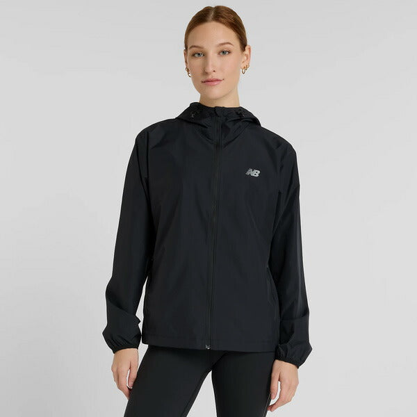 【ショップ限定エントリーでさらに+9倍】ニューバランスNewbalanceレディーストレーニングウェアジャージフーディッドジャケットWO51200-BK