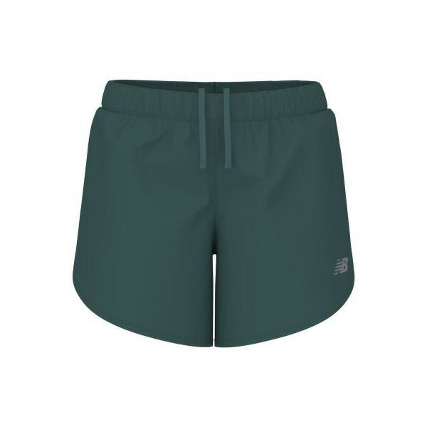 【ネコポス送料無料】ニューバランスNewBalanceレディースランニングパンツ5インチインナーナシ25FWショートパンツグリーンWS51200-NUS