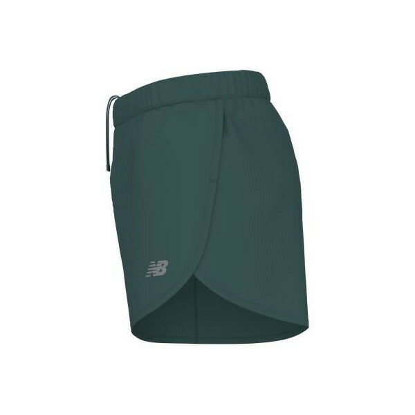 【ネコポス送料無料】ニューバランスNewBalanceレディースランニングパンツ5インチインナーナシ25FWショートパンツグリーンWS51200-NUS