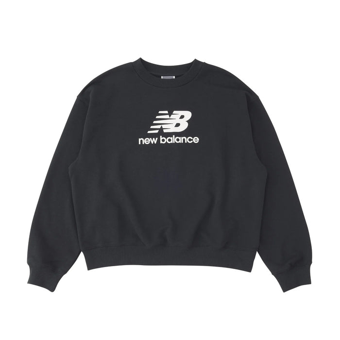 ニューバランスNEWBALANCEスポーツレディーススウェット長袖SportEssentialsStackedLogoフレンチテリークルー裏毛25FWWT41503