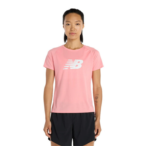 【ネコポス対応可】ニューバランスNewBalanceロゴTシャツレディース半袖シャツWT61V85C-AA6