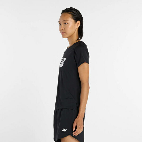 【ネコポス対応可】ニューバランスNewBalanceロゴTシャツレディース半袖シャツWT61V85C-BK