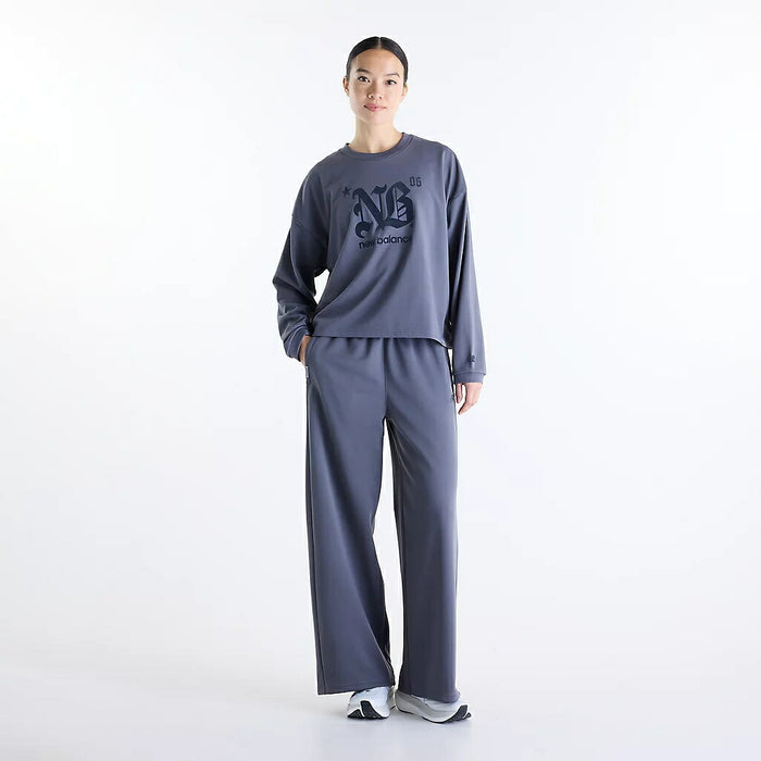 ニューバランスNEWBALANCEグラフィックロングスリーブTシャツレディース大人長袖吸汗速乾オーバーサイズWT62C1H8-MGT