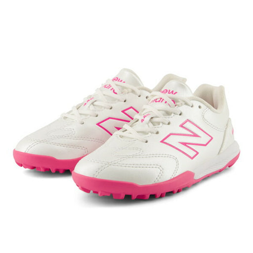 442TeamTFJnrV3ニューバランスNewBalanceY43T58X-Wホワイトピンクジュニアサッカートレーニングシューズ